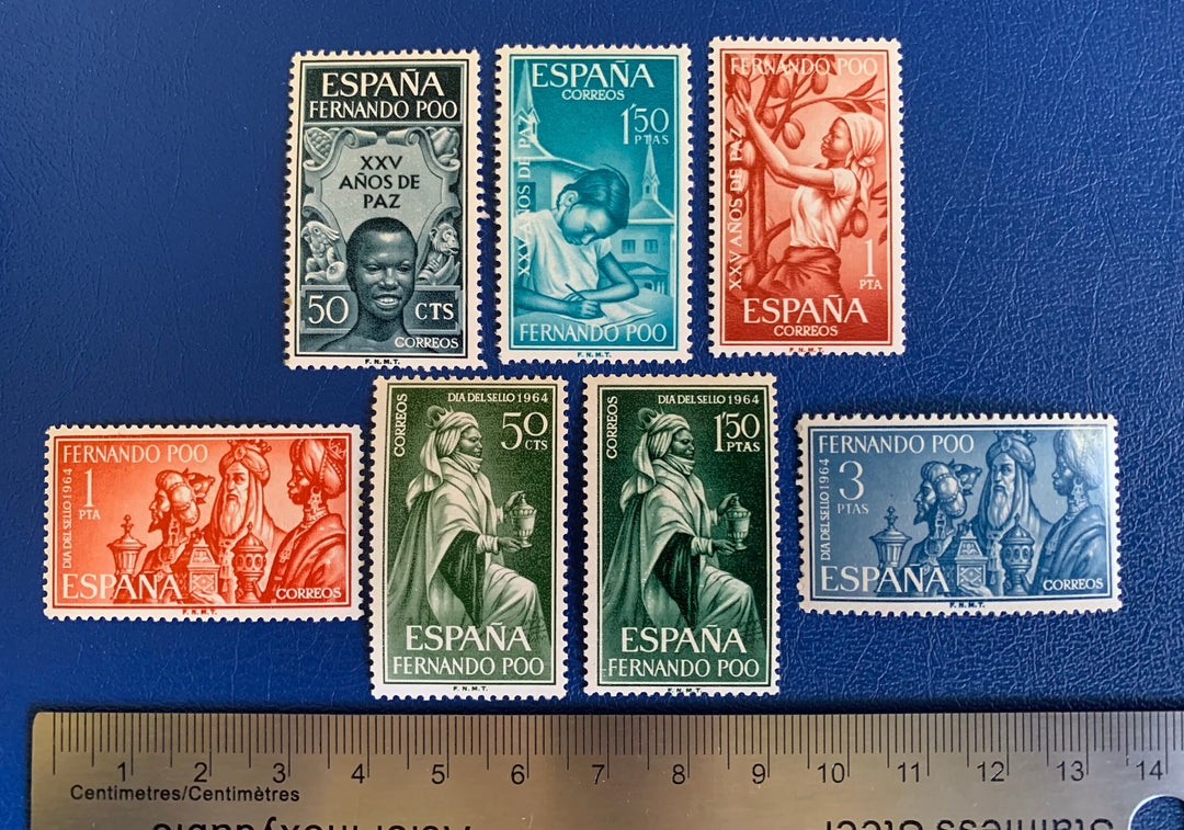 Spanish Fernando Po - Original Vintage Postage Stamps- 1964 Stamp Day ...