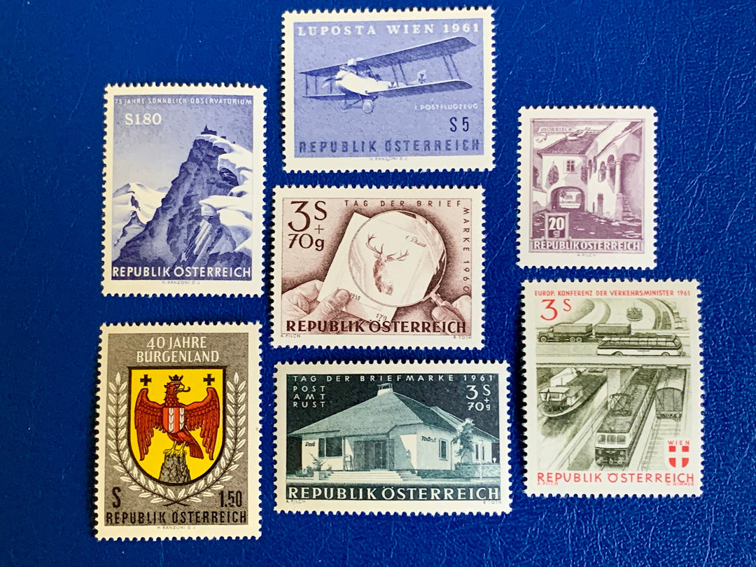 Austria - Original Vintage Postage Stamps - 1961 Mix - for the collector, artist or crafter - scrapbooks, decoupage, journals