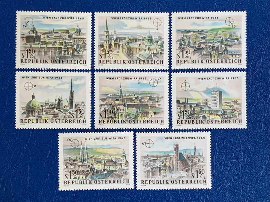 Austria - Original Vintage Postage Stamps - 1964 WIPA Stamp Exhibition - for the collector, artist or crafter - scrapbooks, decoupage