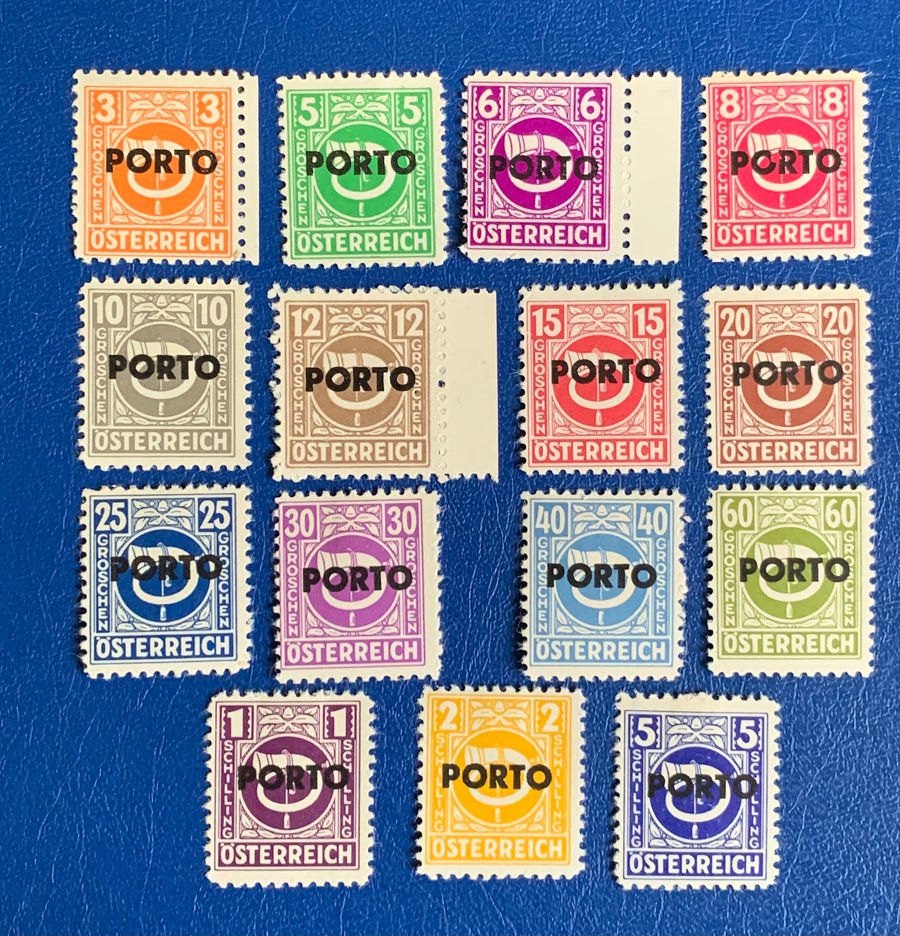 Austria - Original Vintage Postage Stamps - 1946 Postage Due - for the collector, artist or crafter - scrapbooks, decoupage