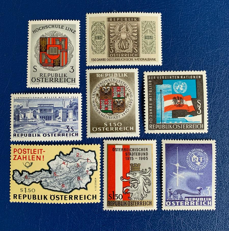 Austria - Original Vintage Postage Stamps - 1965-66 Mix - for the collector, artist or crafter - scrapbooks, decoupage