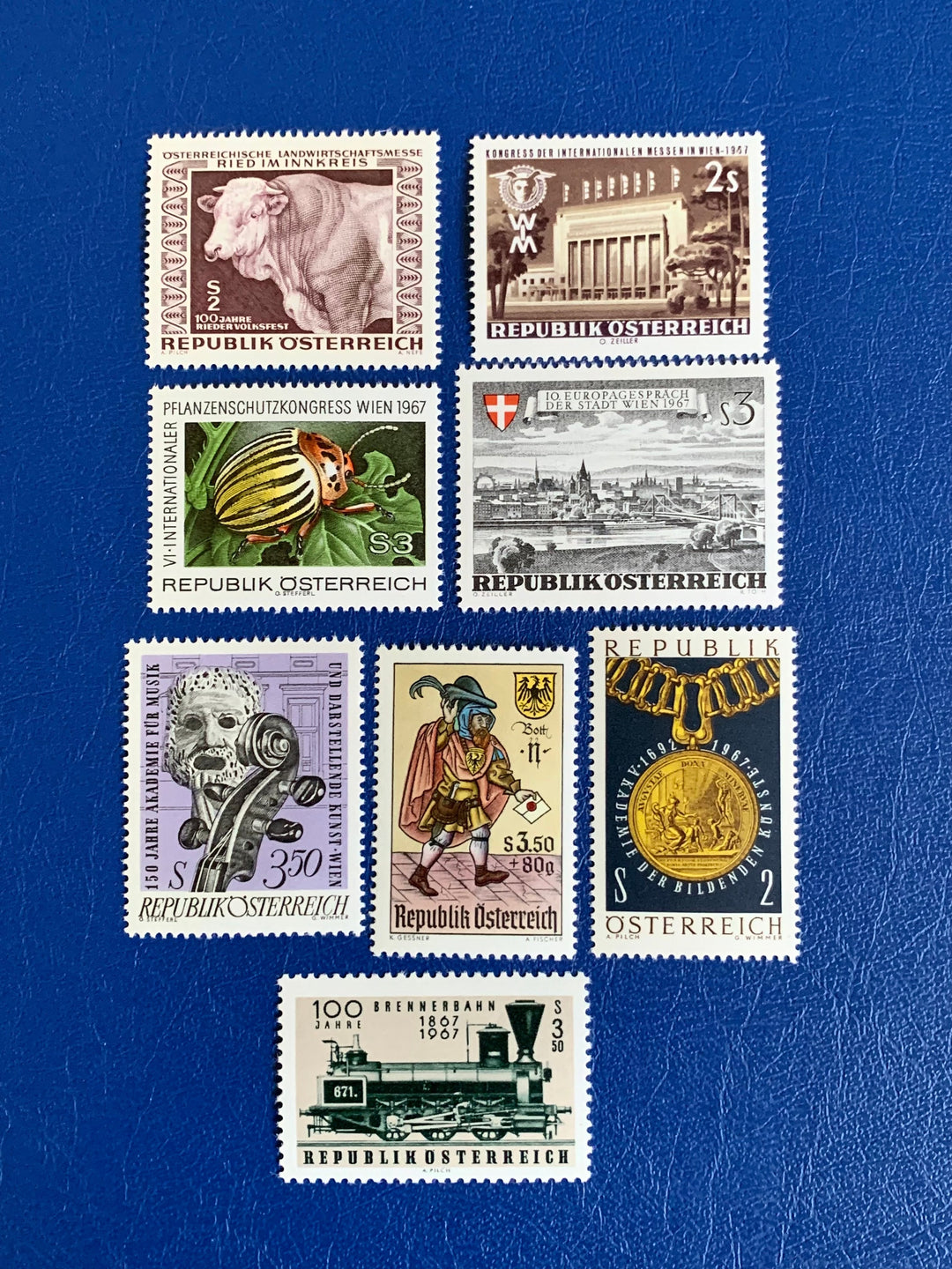 Austria - Original Vintage Postage Stamps - 1967 Mix - for the collector, artist or crafter - scrapbooks, decoupage