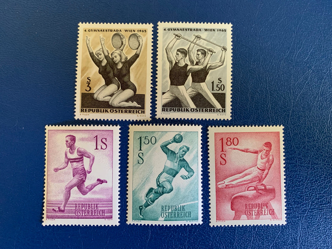 Austria - Original Vintage Postage Stamps - 1959, 62, 65 Sports - for the collector, artist or crafter