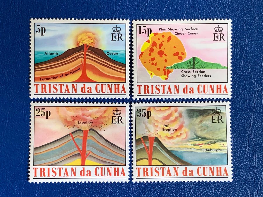 Tristan de Cunha - Original Vintage Postage Stamps - 1982 Formation Volcanic Island - for the collector, artist or crafter