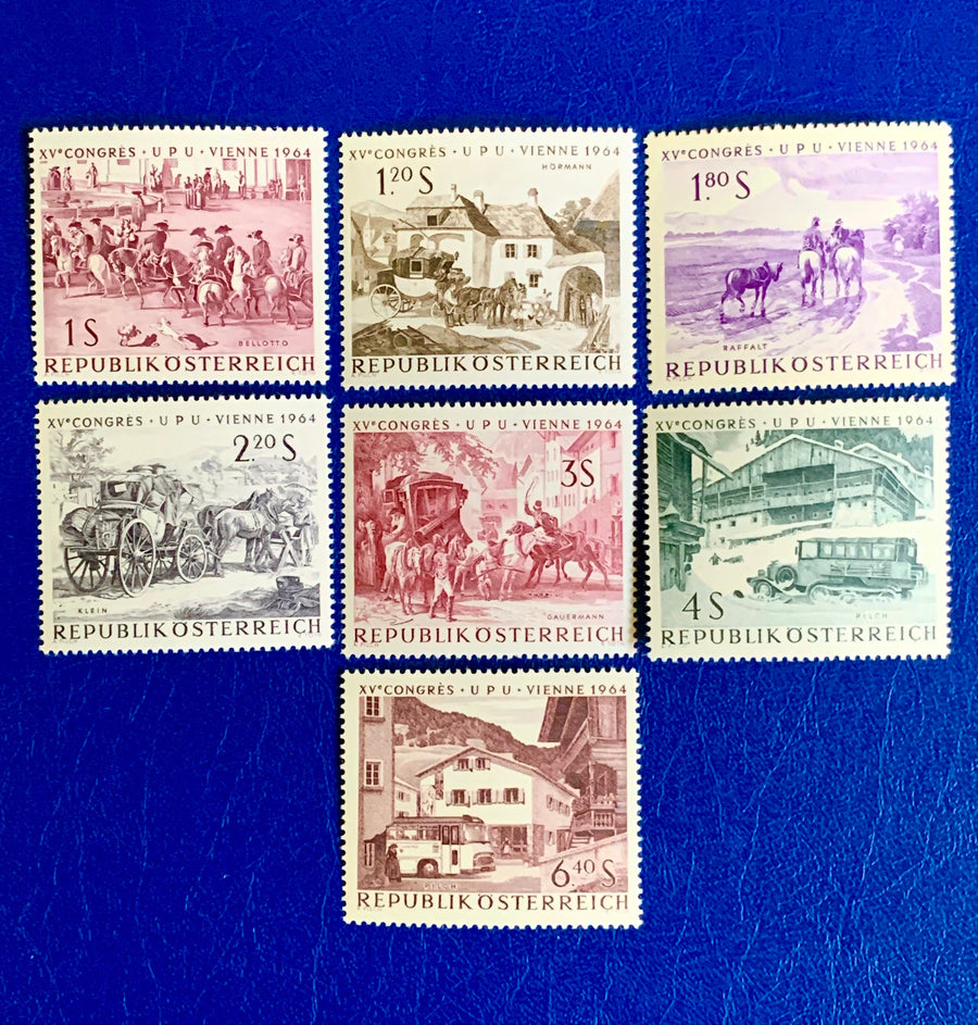 Austria - Original Vintage Postage Stamps - 1964 Universal Postal Union - for the collector, artist or crafter - scrapbooks, decoupage