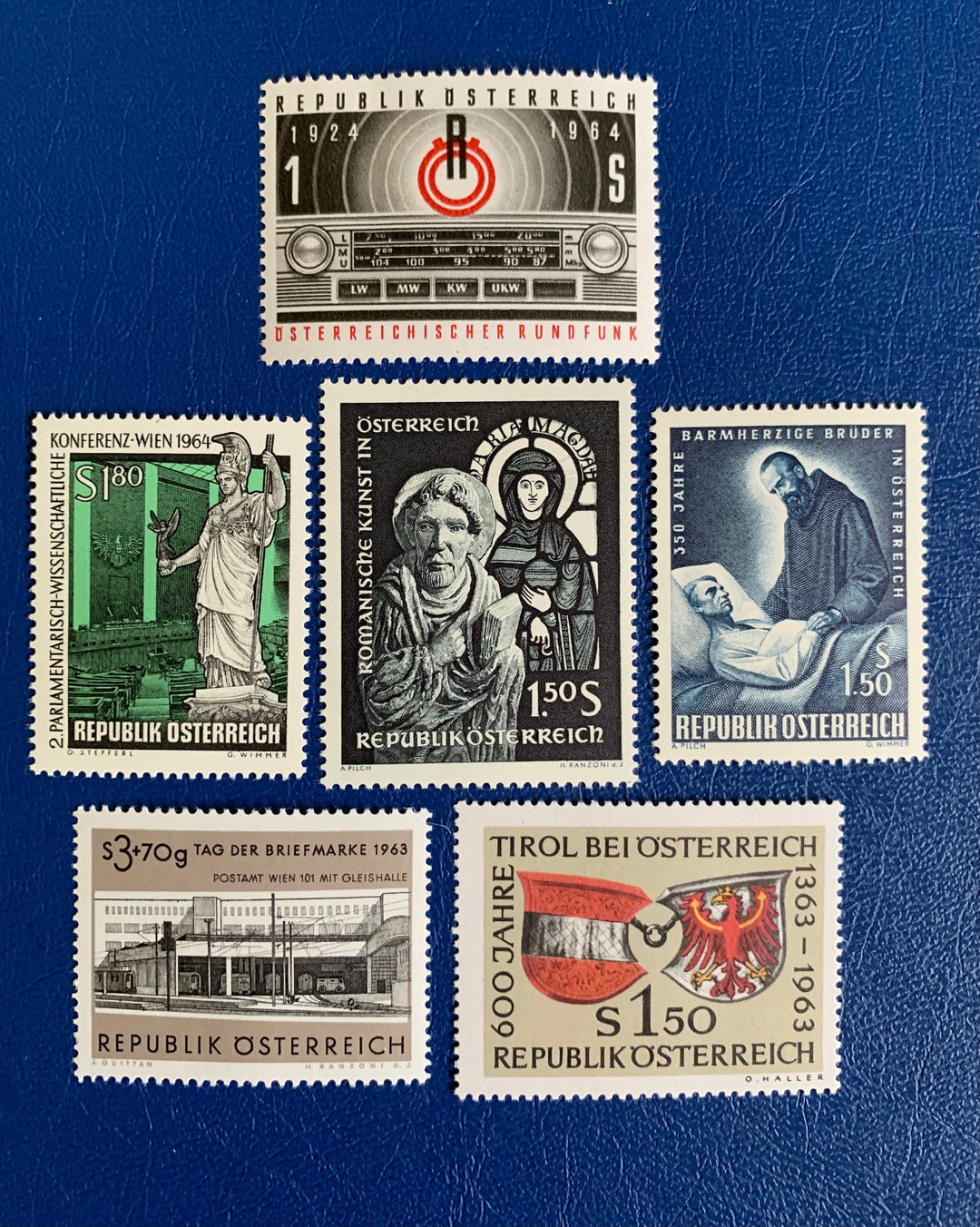 Austria - Original Vintage Postage Stamps - 1965 Mix - for the collector, artist or crafter - scrapbooks, decoupage