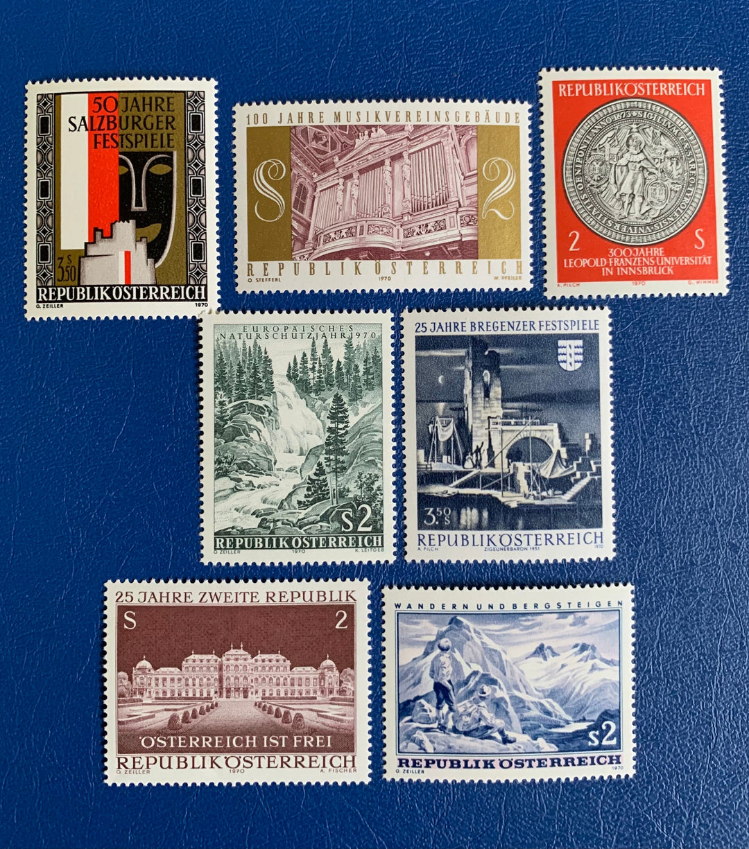 Austria - Original Vintage Postage Stamps - 1970 Mix - for the collector, artist or crafter - scrapbooks, decoupage