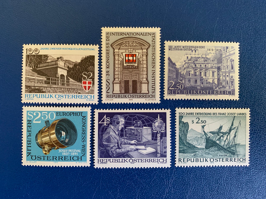 Austria - Original Vintage Postage Stamps - 1973 Mix- for the collector, artist or crafter - scrapbooks, decoupage, journals
