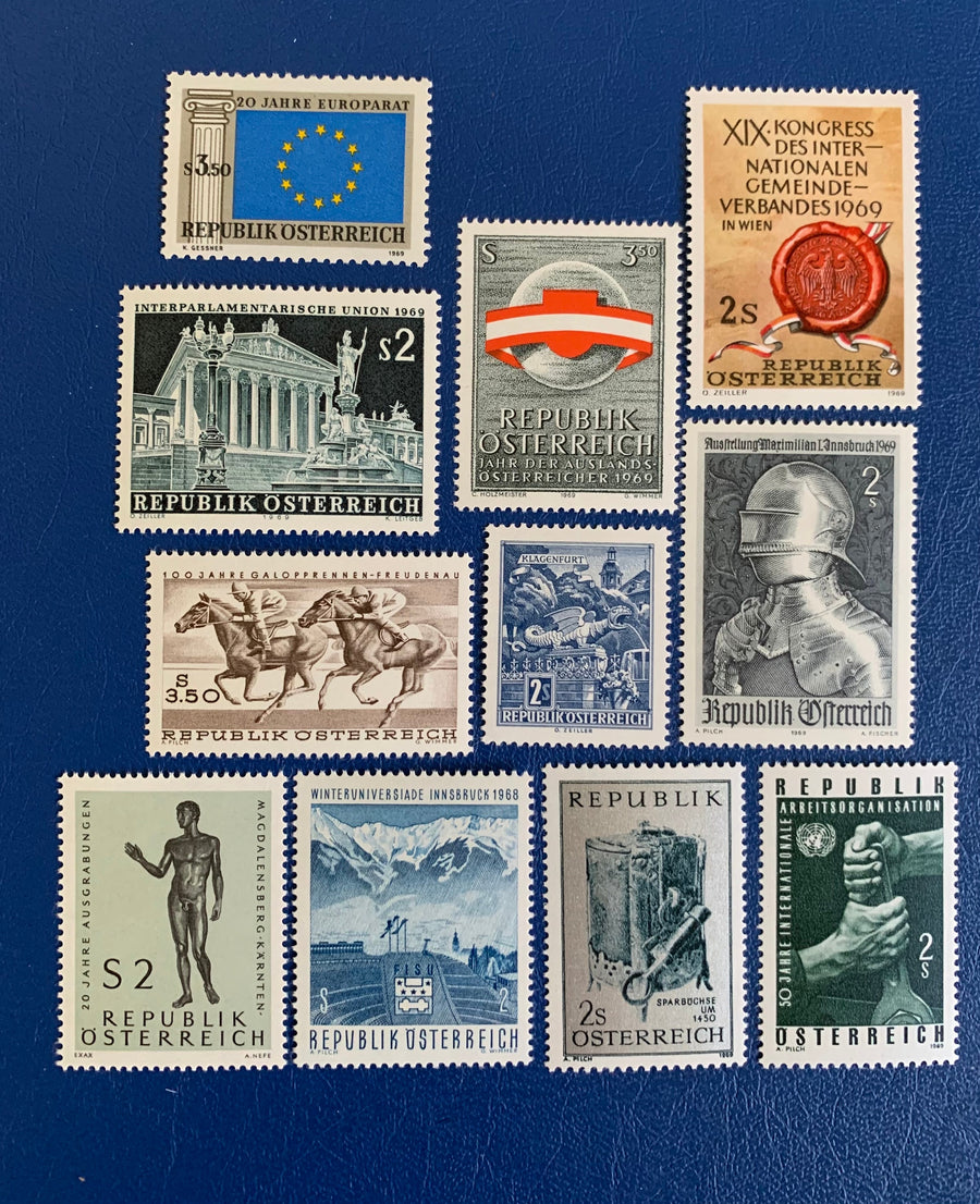 Austria - Original Vintage Postage Stamps - 1968-69 Mix - for the collector, artist or crafter