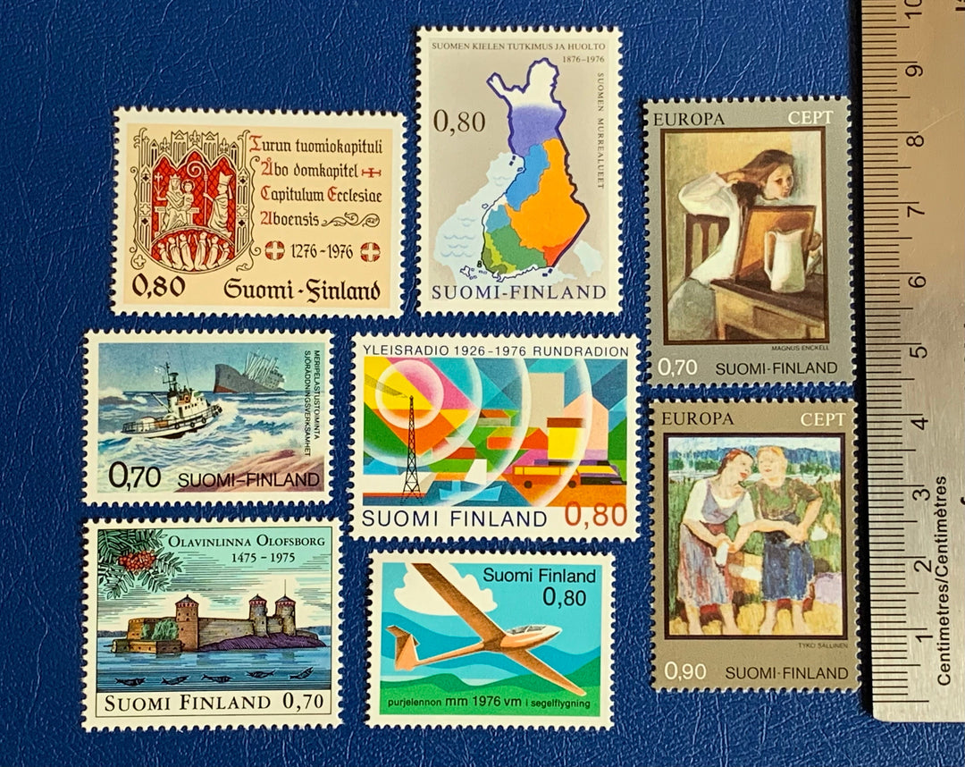 Finland -Original Vintage Postage Stamps- 1975-76 mix - for the collector, artist or crafter -mint no hinge