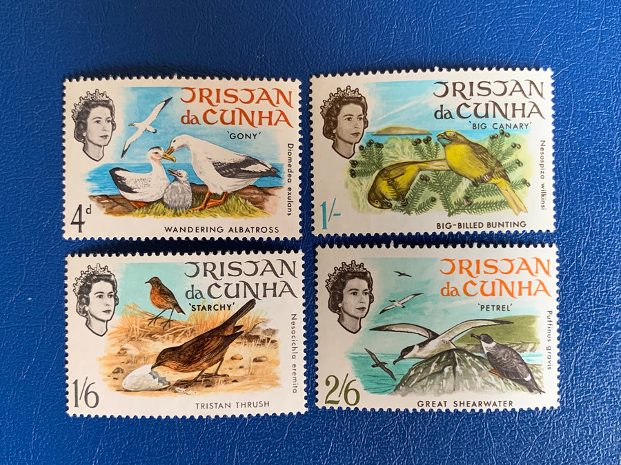 Tristan de Cunha - Original Vintage Postage Stamps - 1968- Sea Birds - for the collector, artist or crafter - journals, scrapbooks