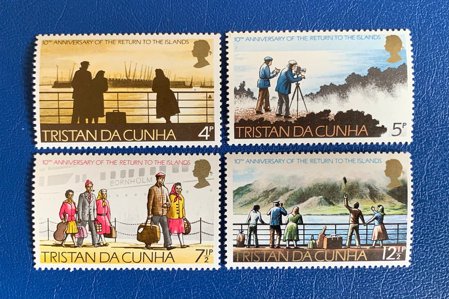 Tristan de Cunha - Original Vintage Postage Stamps - 1973 - Return of Islanders to Tristan - for the collector, artist or crafter