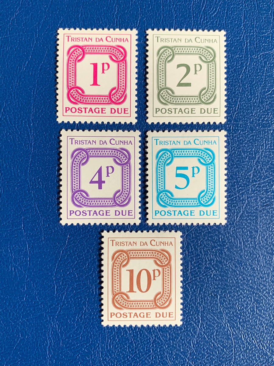 Tristan de Cunha - Original Vintage Postage Stamps - 1976 Postage Due - for the collector, artist or crafter