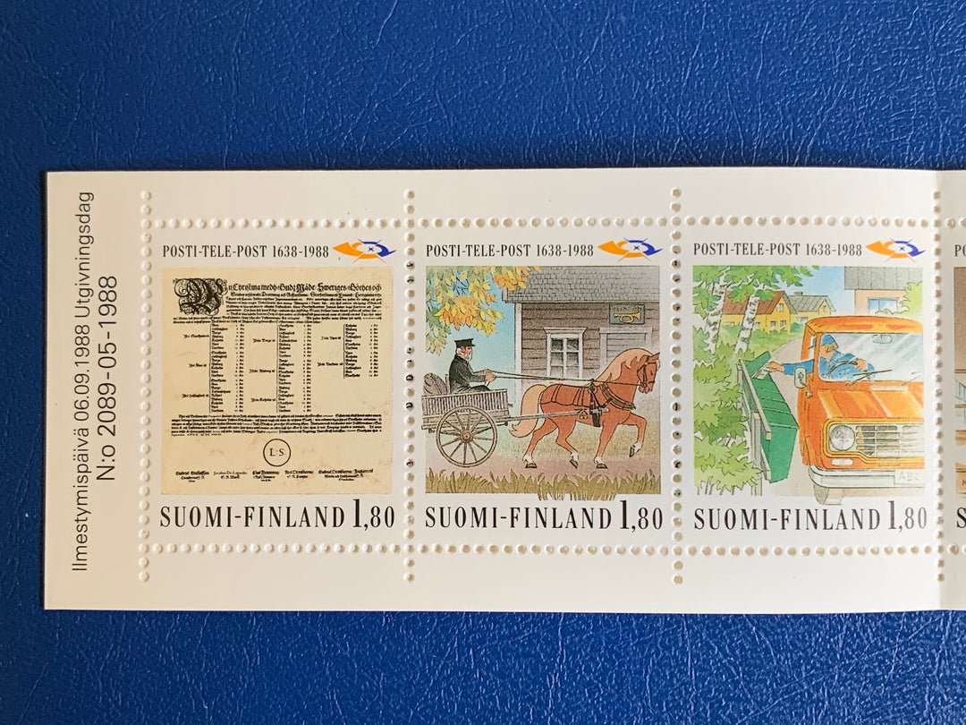 Finland - Vintage Postage Stamps- 1988 - 300th Anniversary Post & Telegraph - for the collector, artist or crafter