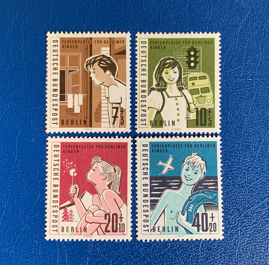 Germany (Berlin) - Original Vintage Postage Stamps- 1960 Childrens Holiday Fund- for the collector, artist or crafter