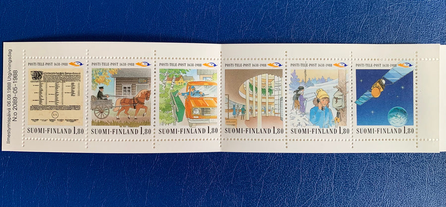 Finland -Original Vintage Postage Stamps- 1988 350 Years Post & Telegraph in Finland - for the collector, artist or crafter