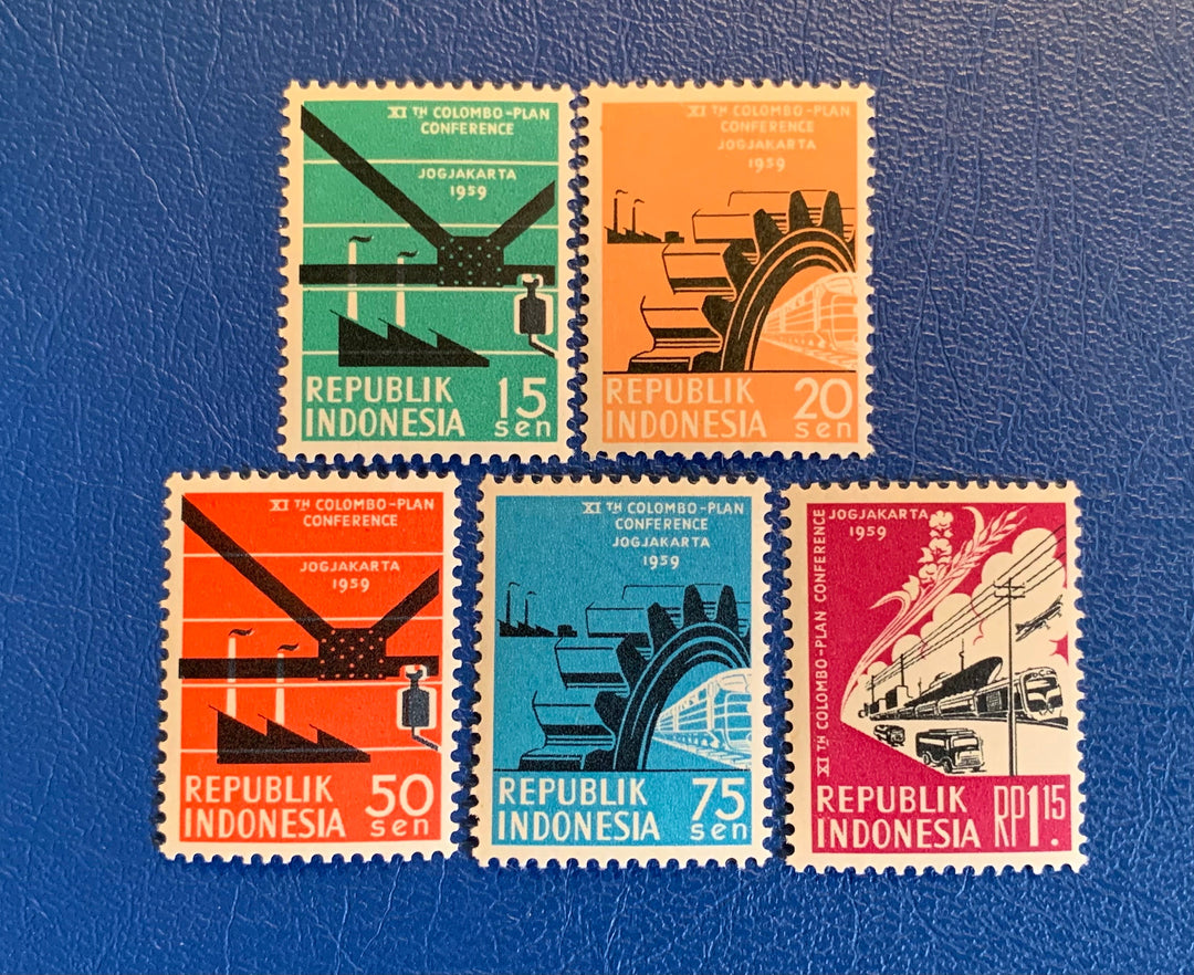 Thailand - Original Vintage Postage Stamps- 1959 Colombo Plan Conference