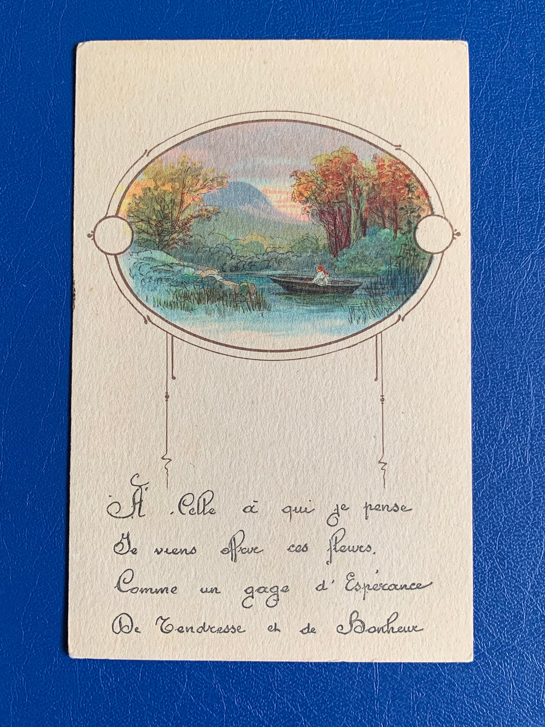 Vintage/Antique Postcard - Unused - French Poetry - Friendship, Romance, Love, Valentine