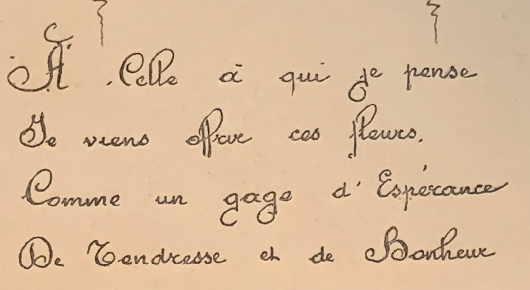 Vintage/Antique Postcard - Unused - French Poetry - Friendship, Romance, Love, Valentine