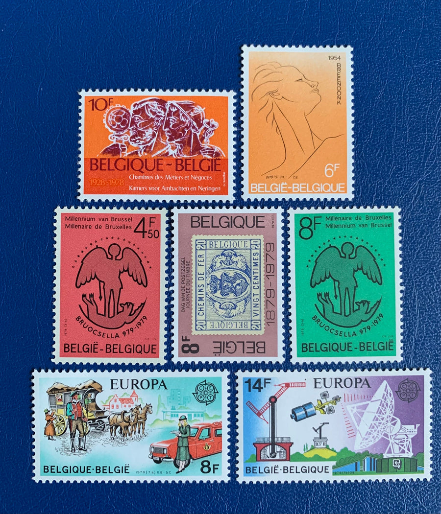 Belgium - Original Vintage Postage Stamps - 1979 Mix- for the collector, artist or crafter