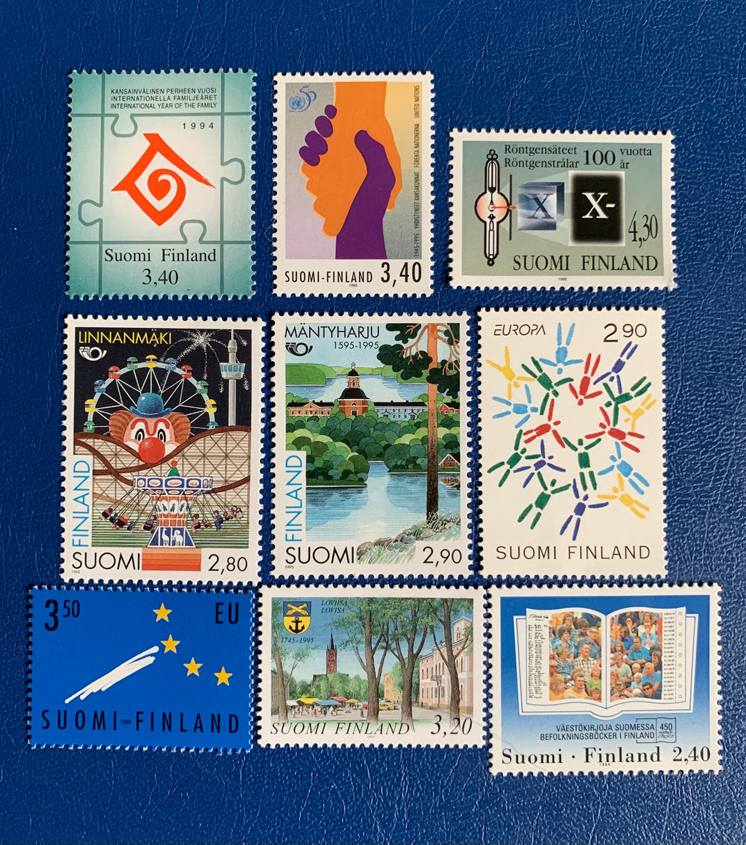 Finland - Original Vintage Postage Stamps- 1994-95 Mix - for the collector, artist or crafter - scrapbooks, journals, paper crafts