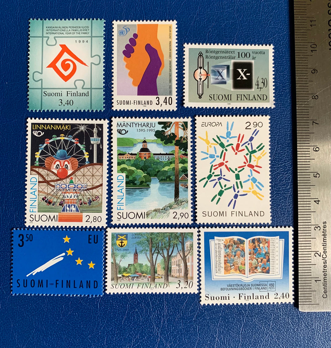 Finland - Original Vintage Postage Stamps- 1994-95 Mix - for the collector, artist or crafter - scrapbooks, journals, paper crafts