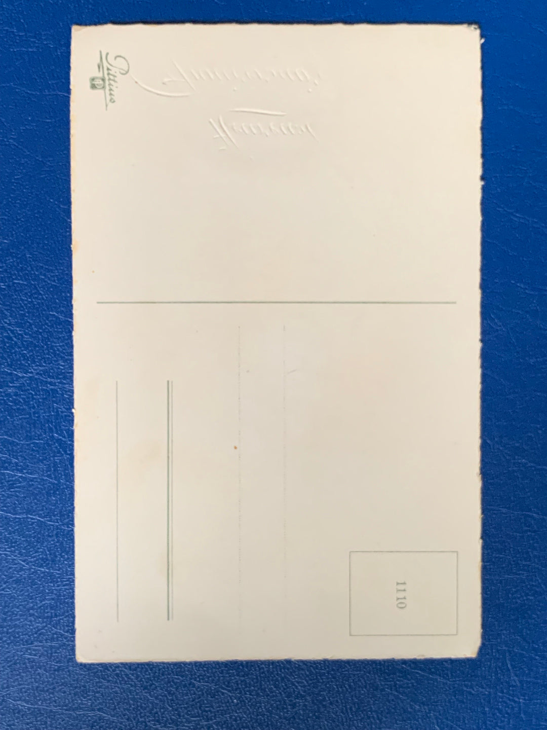 Vintage/Antique French Birthday Greeting Postcard - Unused - 1920s Forget me Nots