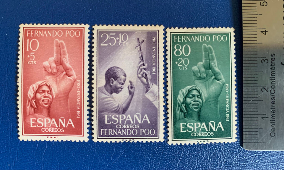Spanish Fernando Po -Original Vintage Postage - 1961 Pro Children - On ...