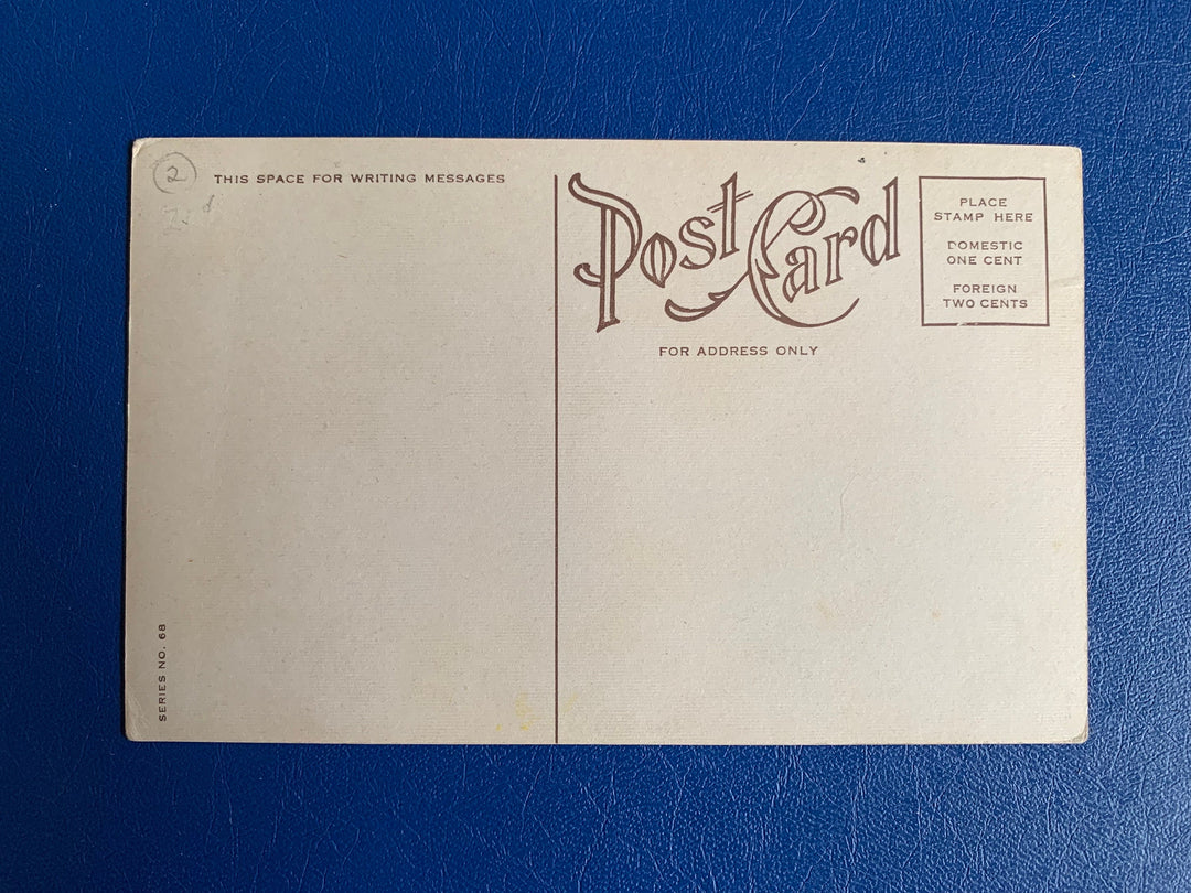 Vintage/Antique Greeting Friend Postcard - Unused - Textured Gold Background with Rose- Romance, Love, Valentine