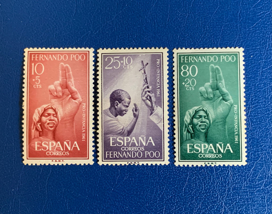 Spanish Fernando Po -Original Vintage Postage - 1961 Pro Children - On ...