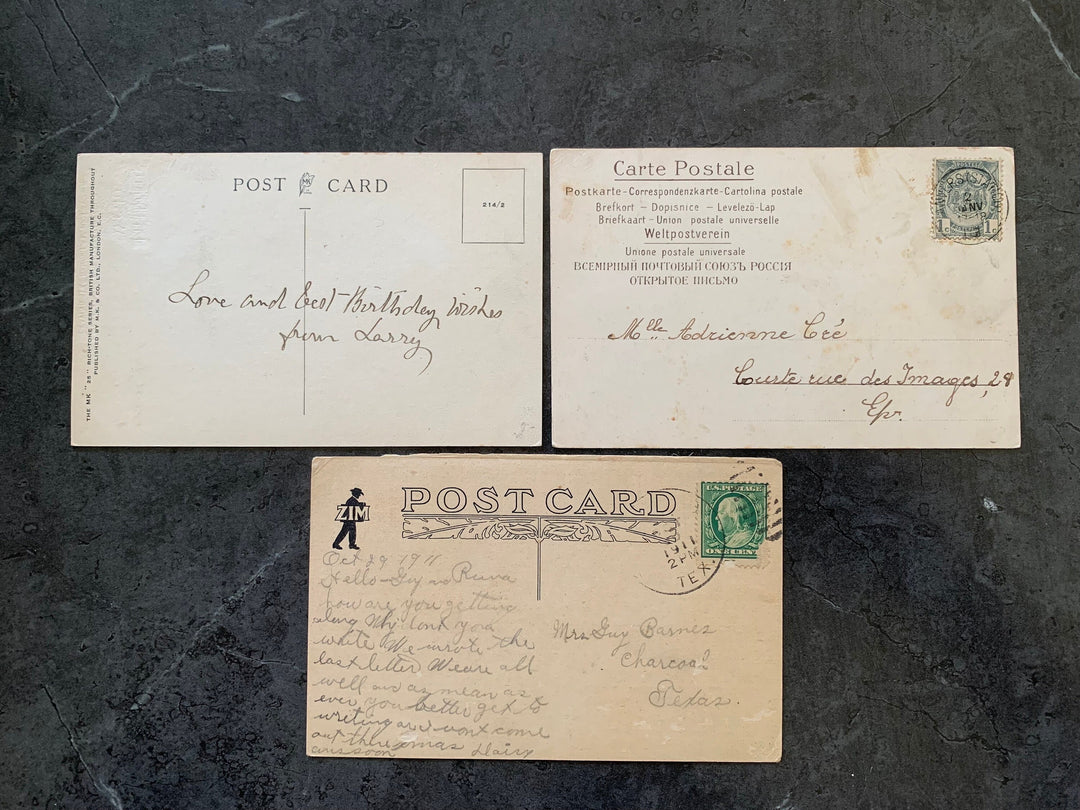 Vintage/Antique Birthday Postcard Pack - Floral - for the collector, artist, crafter - paper crafts, scrapbooks, junk journals, decor