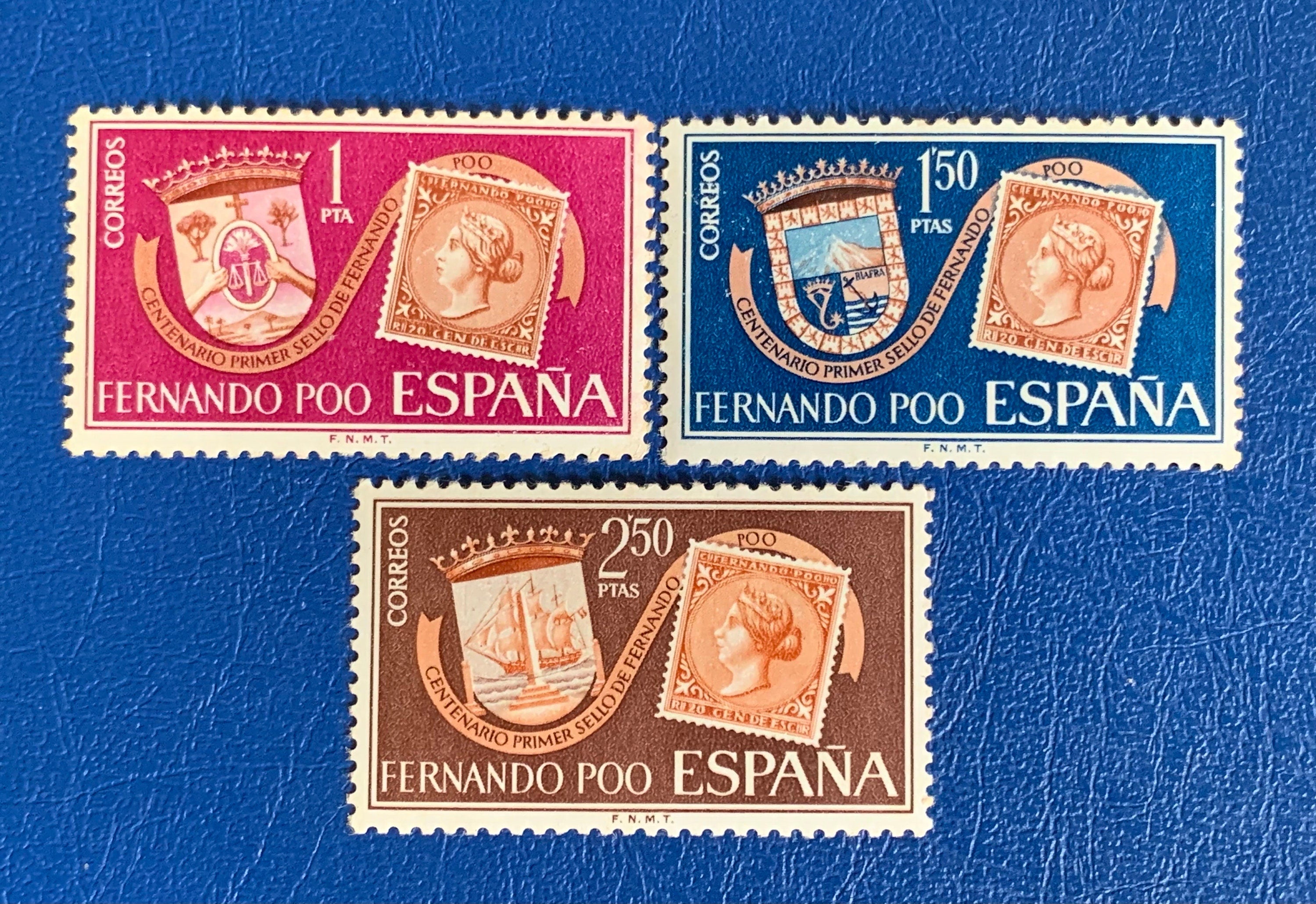 Spanish Fernando Po -Original Vintage Postage - 1968 Centenary First ...