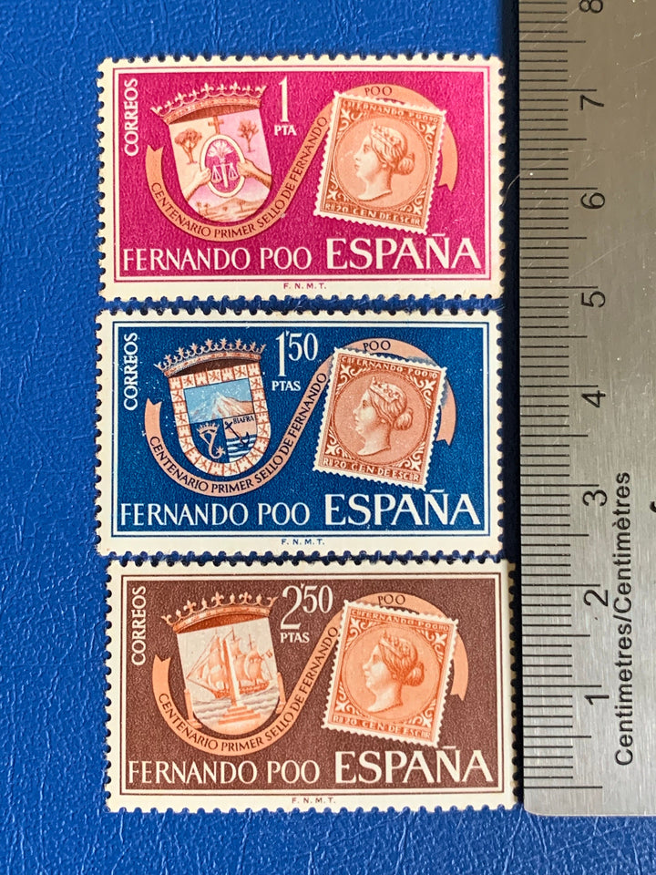 Spanish Fernando Po -Original Vintage Postage - 1968 Centenary First ...