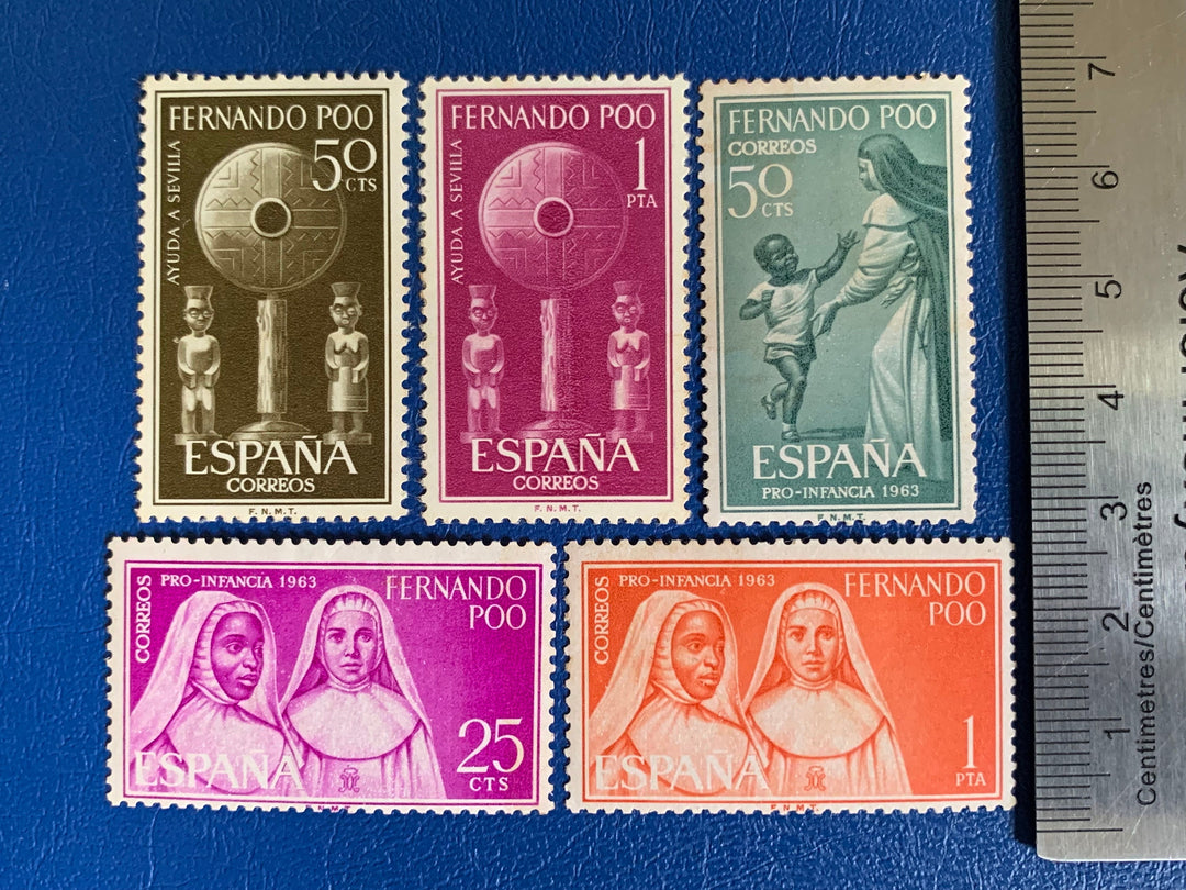 Spanish Fernando Po -Original Vintage Postage - 1963 Pro Children ...