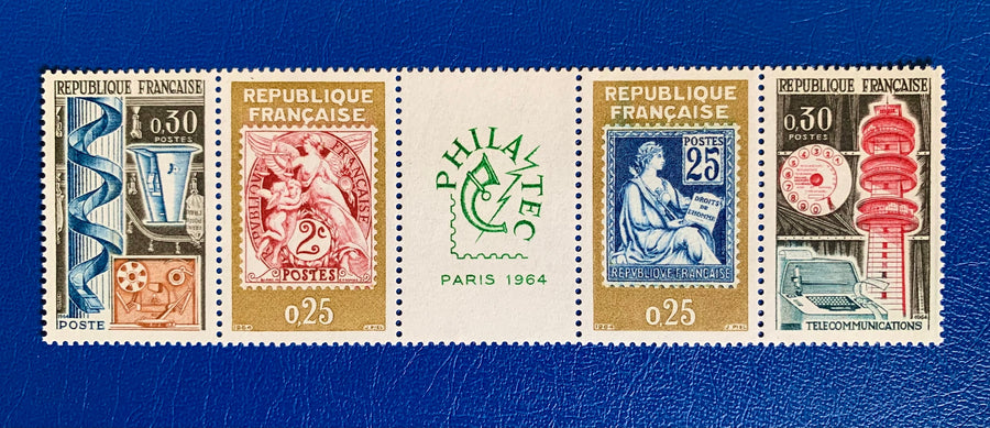 France - Original Vintage Postage Stamps- 1964 - Philately Paris - for the collector, artist or crafter-collage, decoupage, scrapbooks