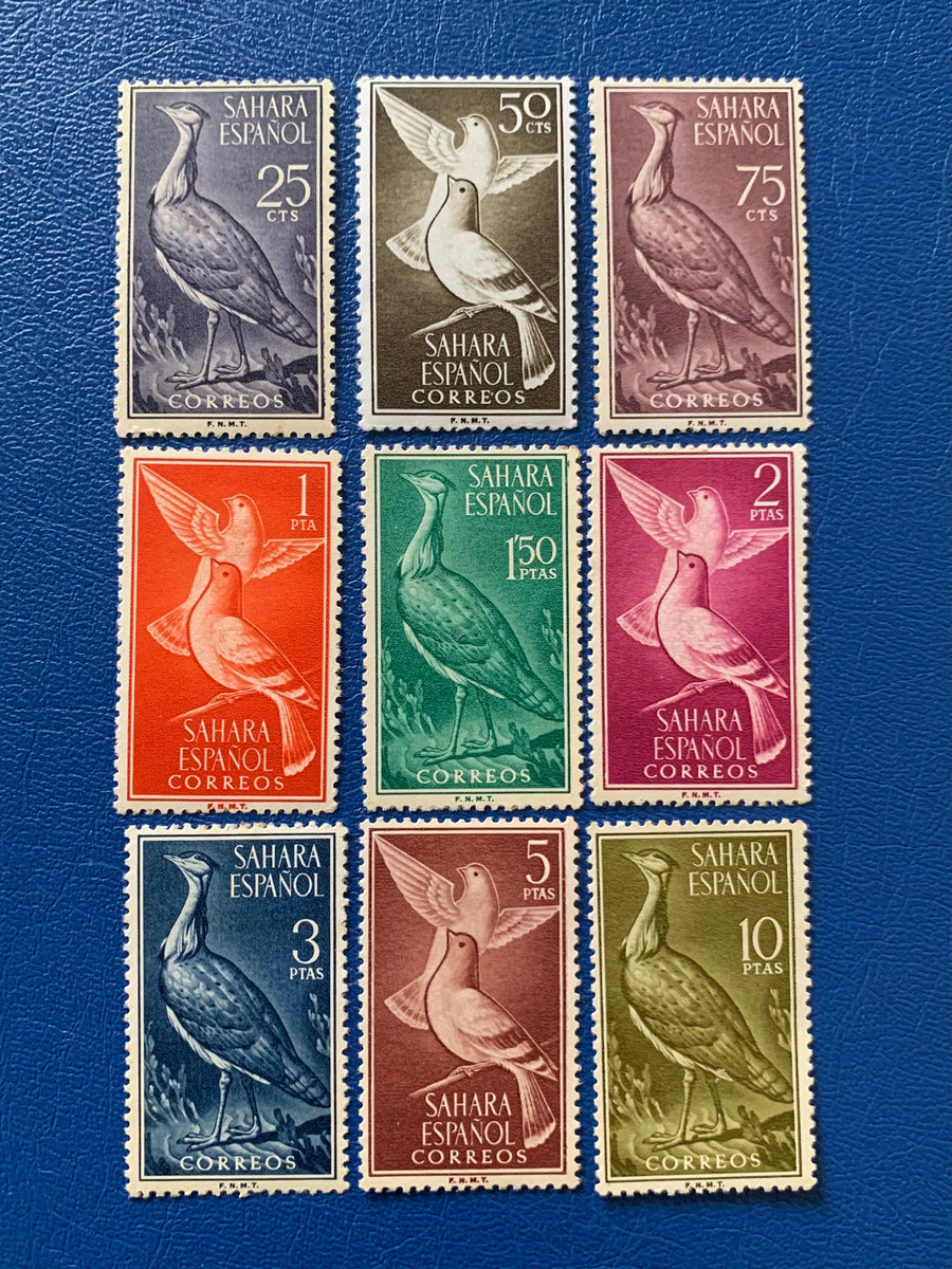 Spanish Sahara - Original Vintage Postage Stamps- 1961 - Birds - for the collector, artist or crafter