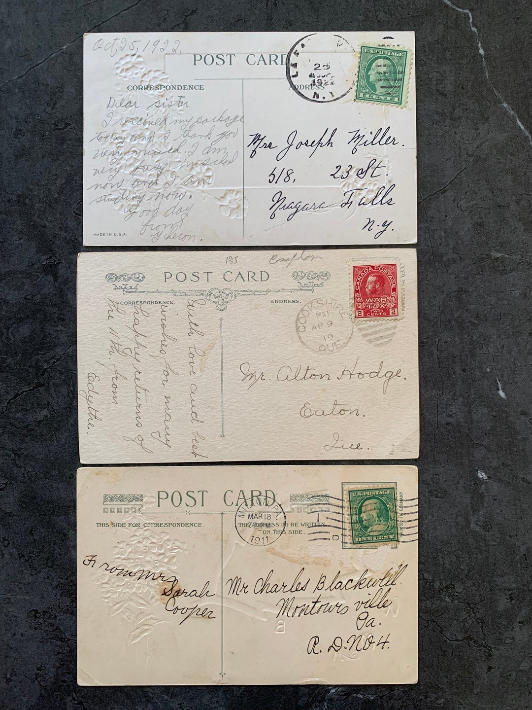 Vintage/Antique Birthday Postcard Pack - Floral/Bird - for the collector, artist, crafter - paper crafts, scrapbooks, junk journals, decor