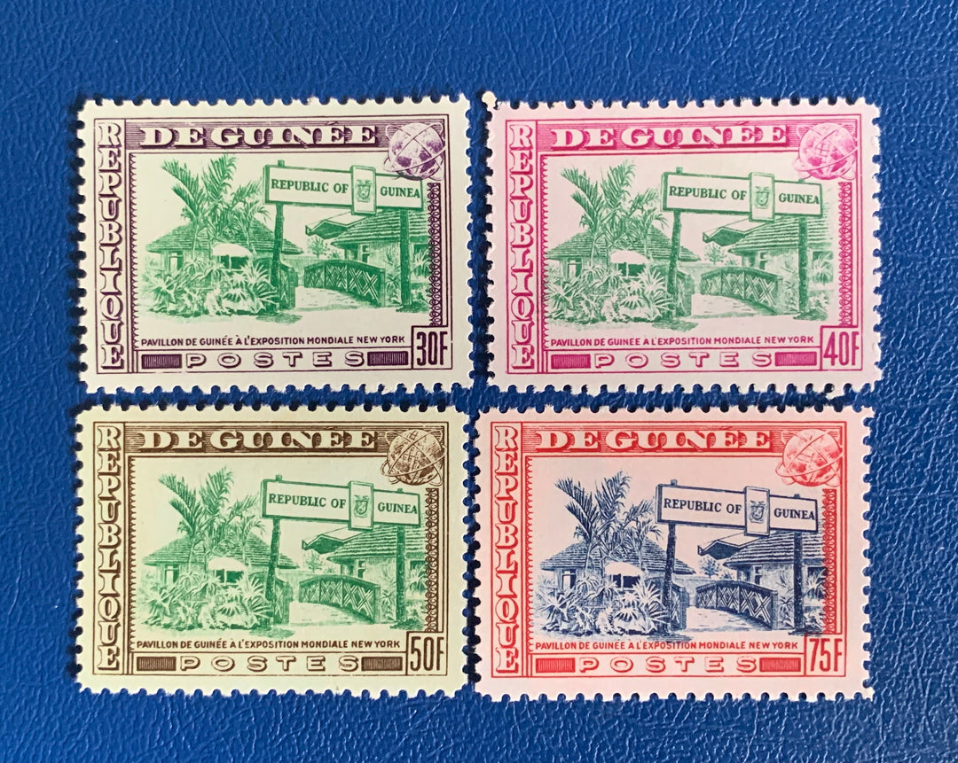 Guinea - Original Vintage Postage Stamps- 1965 - NY World’s Fair - for the collector, artist or crafter