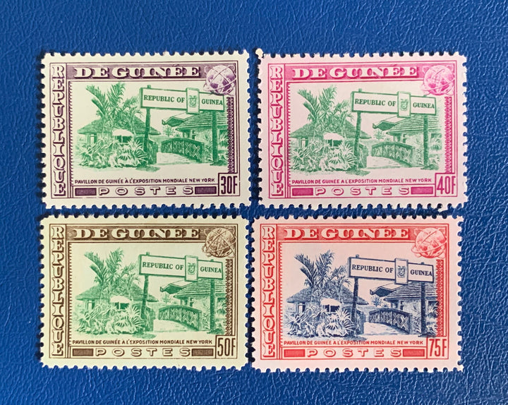 Guinea - Original Vintage Postage Stamps- 1965 - NY World’s Fair - for the collector, artist or crafter