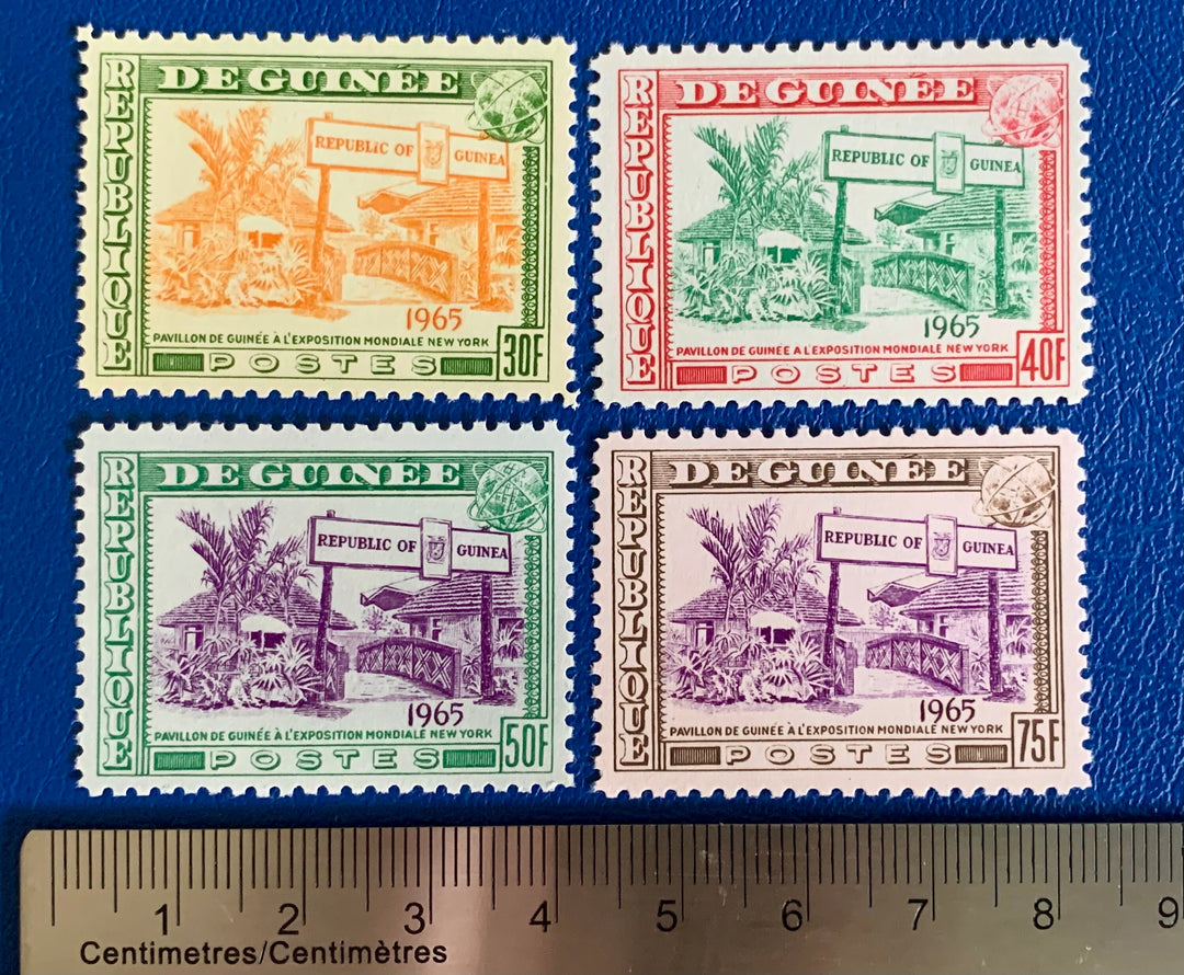 Guinea - Original Vintage Postage Stamps- 1964 - NY World’s Fair - for the collector, artist or crafter