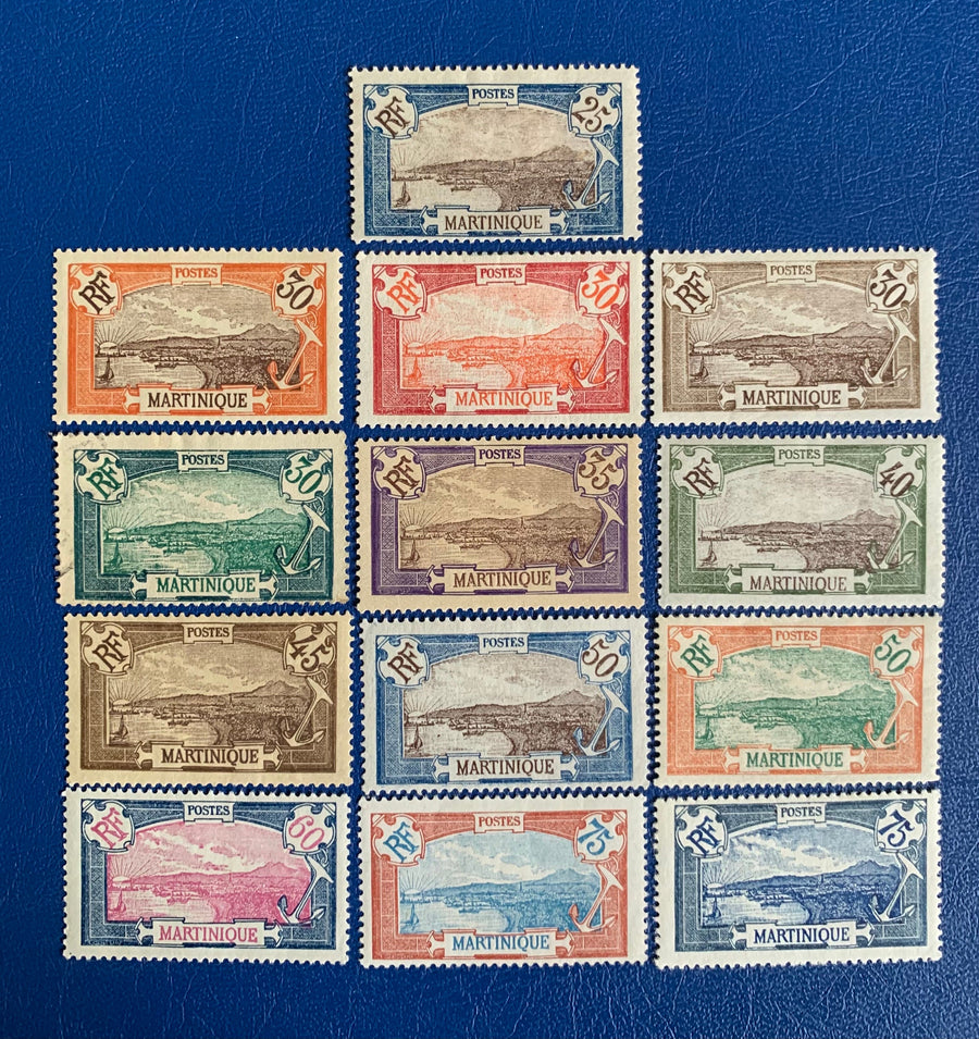 Martinique - Original Vintage Postage Stamps- 1920s- Definitives - for the collector, artist or crafter