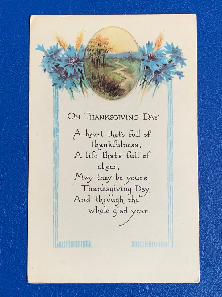 Vintage/Antique Thanksgiving Unused Postcard - Fall, Thanksgiving - for decor, crafting, collecting
