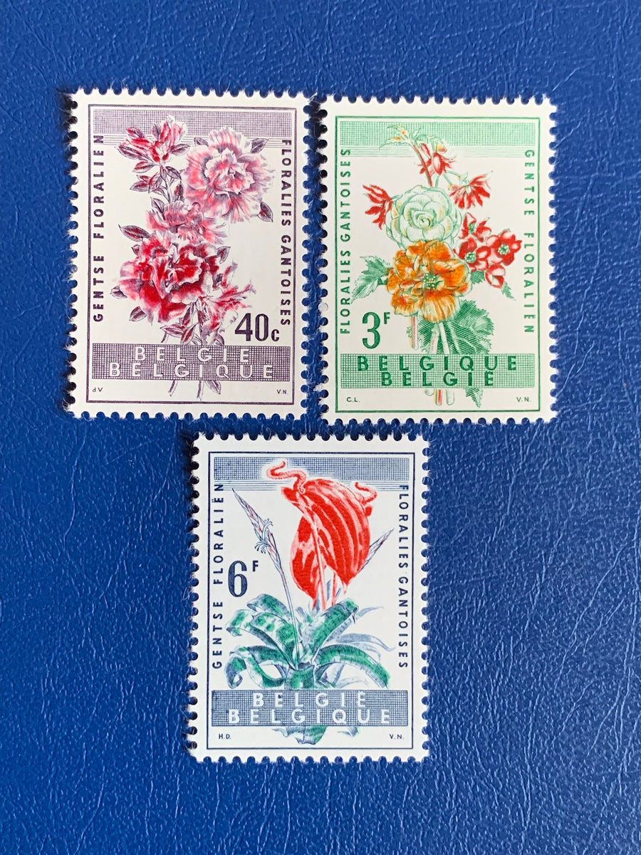 Belgium - Original Vintage Postage Stamps - 1969 - Ghent Flower Show - for the collector, artist or crafter