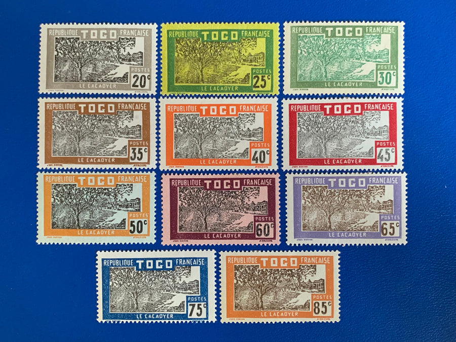 Togo - Original Vintage Postage Stamps- 1924 - Agriculture: Cocoa - for the collector, artist or crafter