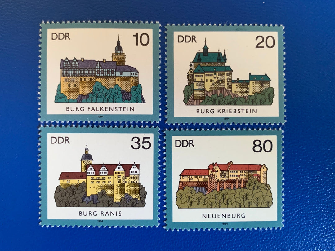 East Germany (DDR) -Original Vintage Postage Stamps - 1984 - German Castles - for the collector, artist or crafter