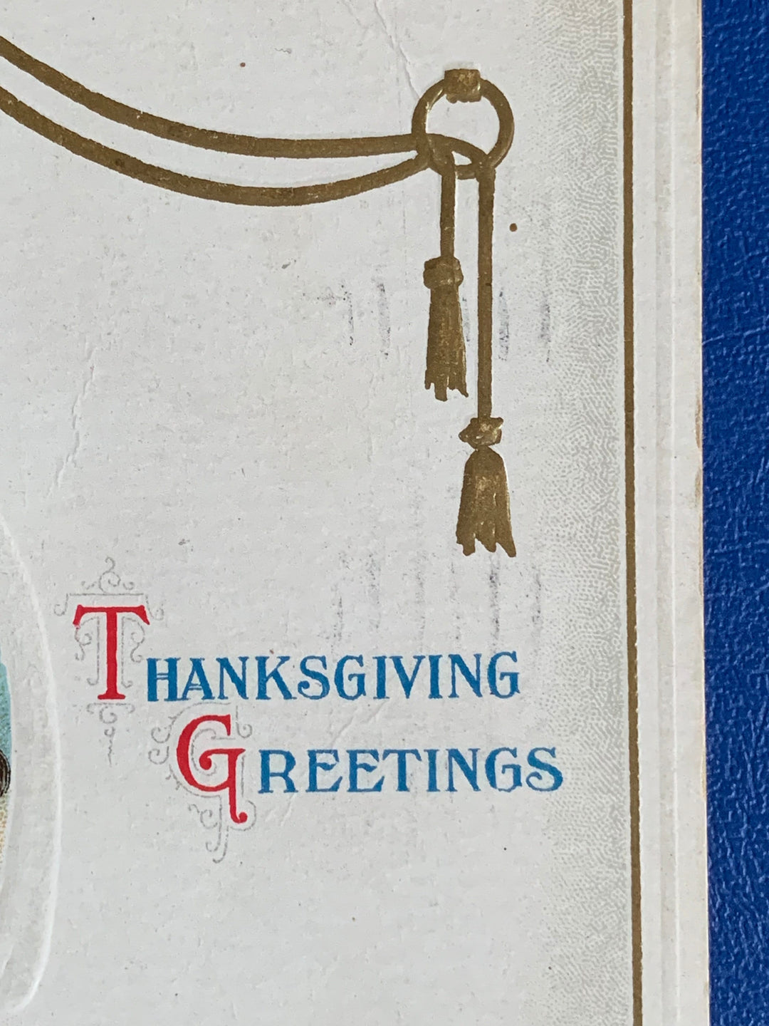 Vintage/Antique Thanksgiving Embossed Postcard 1913 - Fall, Thanksgiving - for decor, crafting, collecting