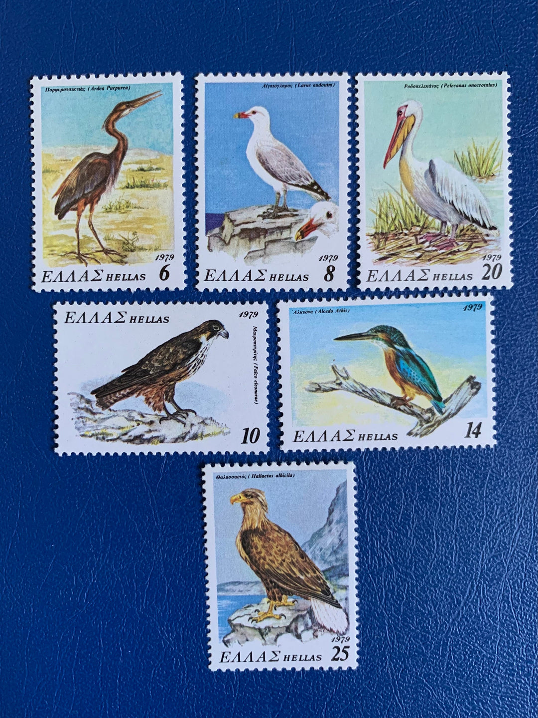 Greece - Original Vintage Postage Stamps- 1979 - Endangered Birds- for the collector, artist or collector