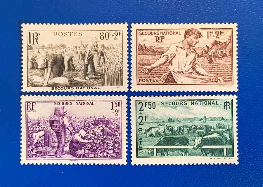 France - Original Vintage Postage Stamps- 1940 - National Relief Fund- for the collector, artist or crafter