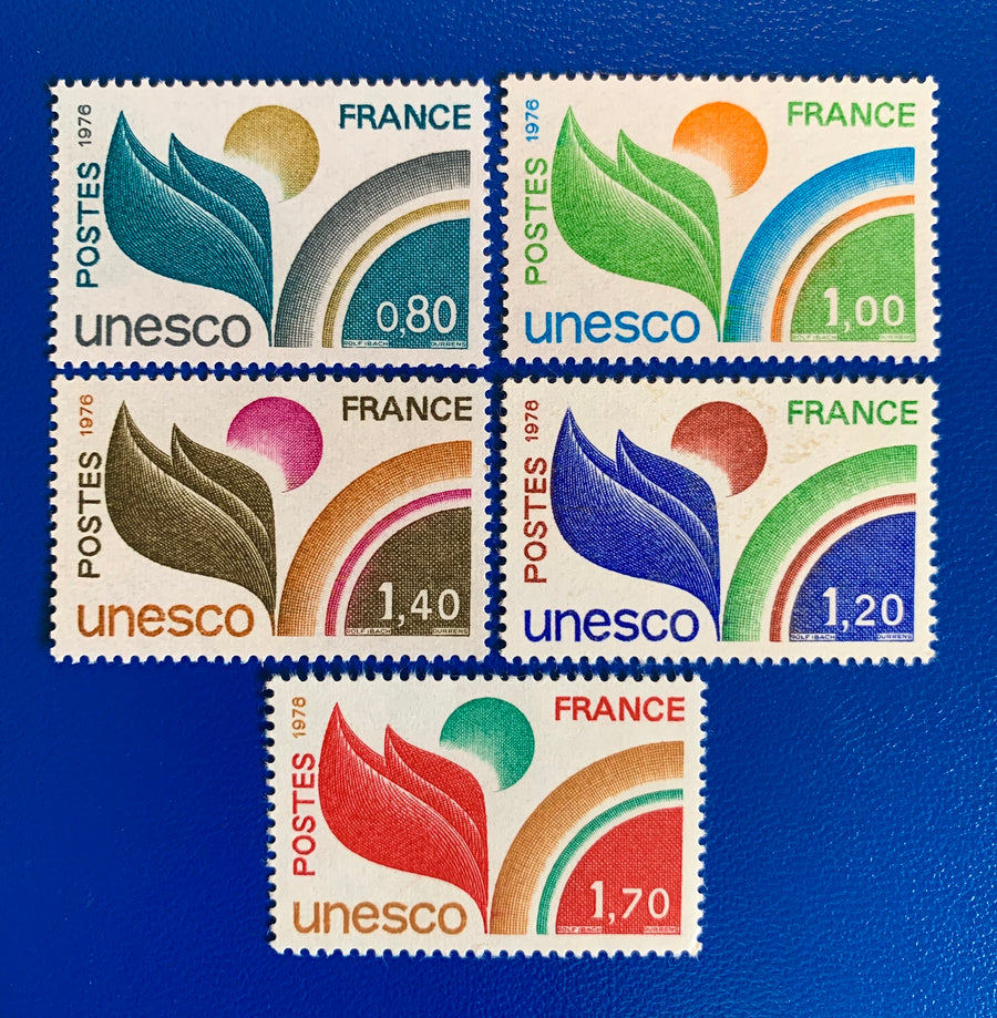 France - Original Vintage Postage Stamps- 1978/79 - UNESCO - for the collector, artist or crafter