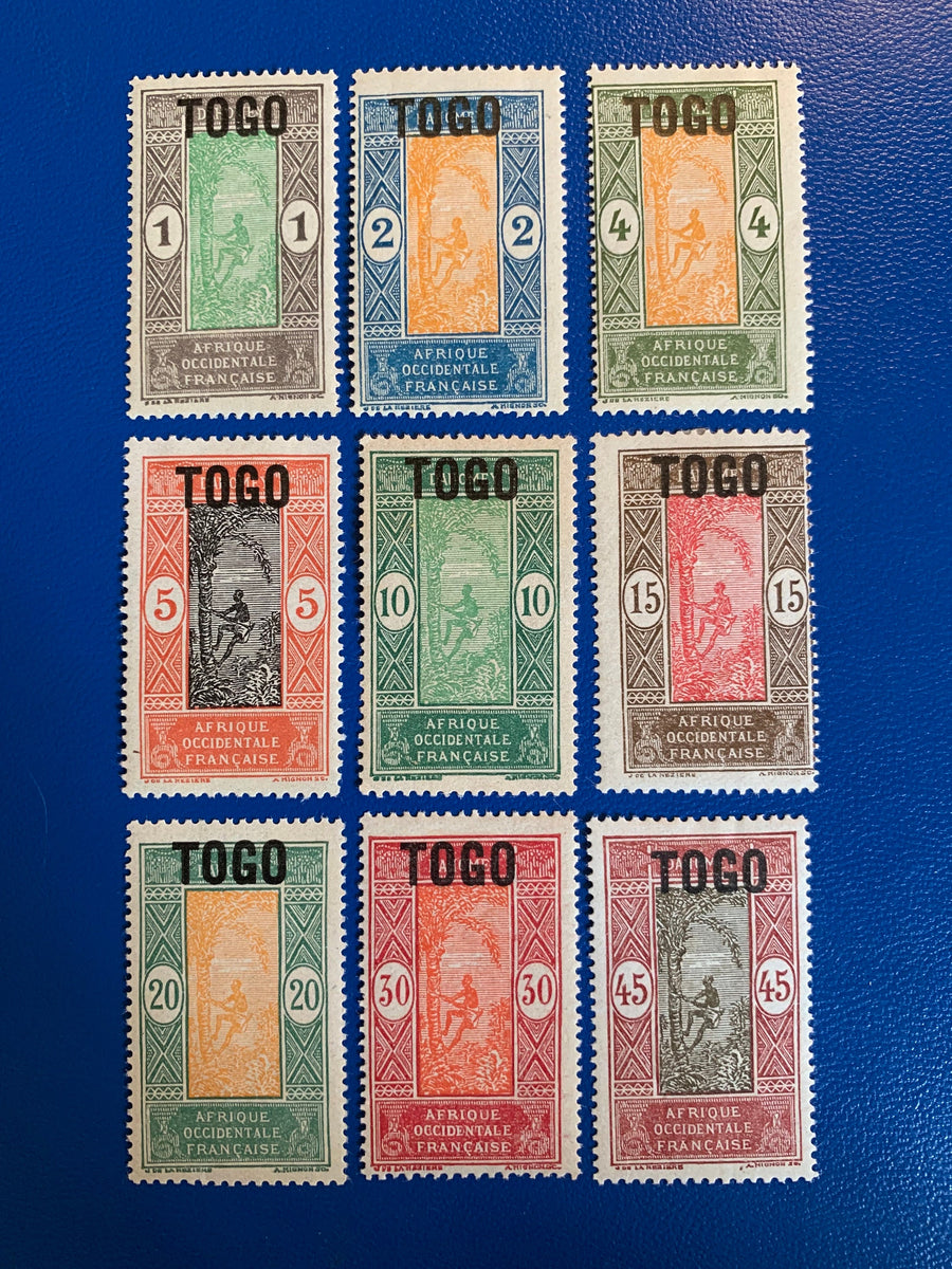 Togo - Original Vintage Postage Stamps- 1924 - Agriculture: Harvest of Palm Oil Fruits